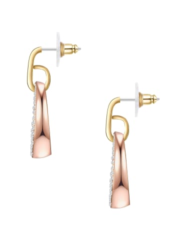 Lulu & Jane Ohrhänger Metall-Legierung Glas in roségold