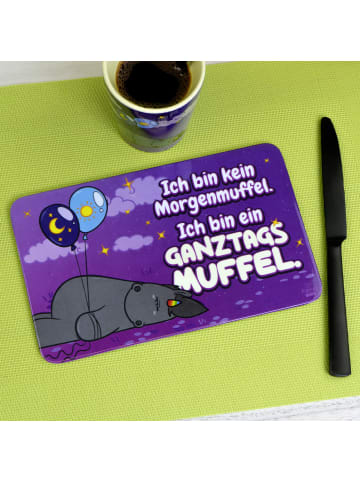 Geda Labels Frühstücksbrettchen Grummeleinhorn Muffel in Lila - 23,5x14,5