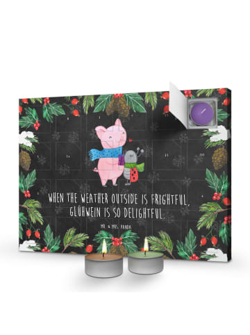 Mr. & Mrs. Panda Adventskalender Glühschwein Smörle mit Spruch in Kreidetafel