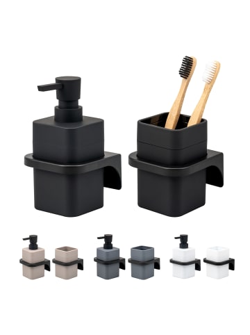 bremermann 2tlg. - Bad-Accessoires -Set SAVONA Softtouch, eckig