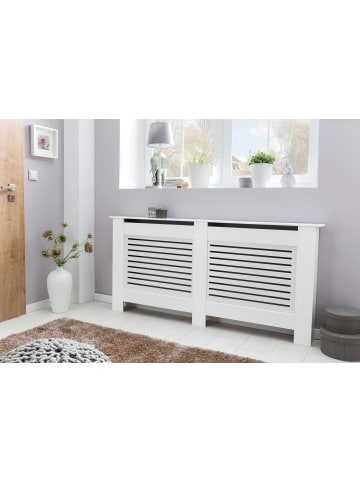 FineBuy Wandregal in Weiß / MDF / 78x19x82