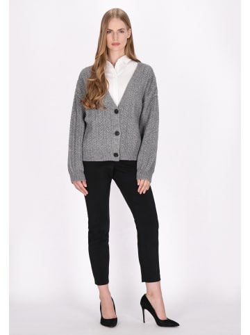 DreiMaster Klassik Damen Cardigan in Grau Melange