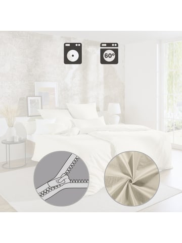 Erwin Müller Seersucker Bettwäsche Wertingen in creme