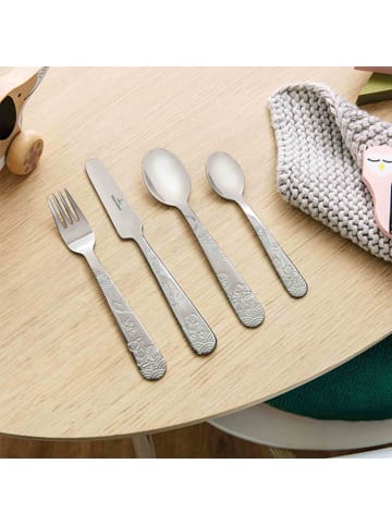 Villeroy & Boch 4er Set Kinderbesteck Hungry as a Bear in silber