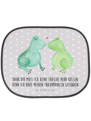 Mr. & Mrs. Panda Sonnenschutz Frosch Liebe mit Spruch in Grau Pastell