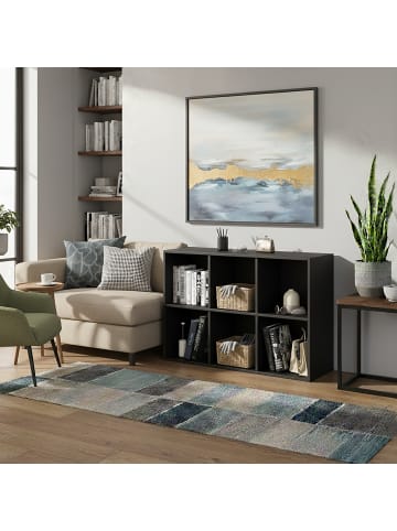 relaxdays Bücherregal in Schwarz - (B)61 x (H)91 x (T)30 cm