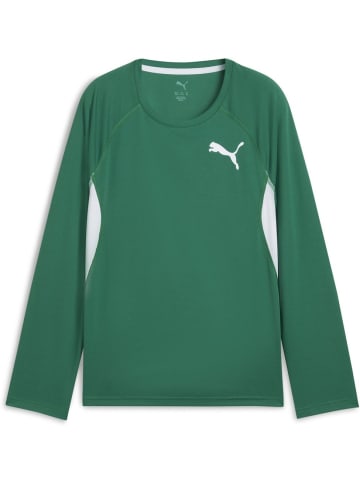 Puma T-Shirt "Y CROSS THE LINE Longsleeve 3.0" in Grün
