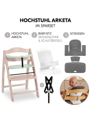 Hauck Hochstuhl Arketa Beech - im Sparset inkl. in weiss,grau