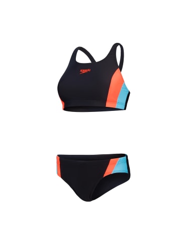 Speedo Bikini Colorblock in Schwarz