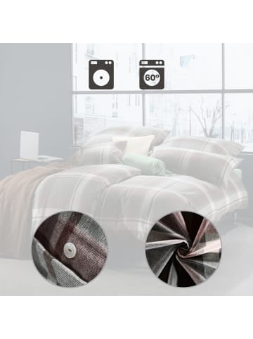 Erwin Müller buntgewebt, Edel-Flanell Bettwäsche in grün