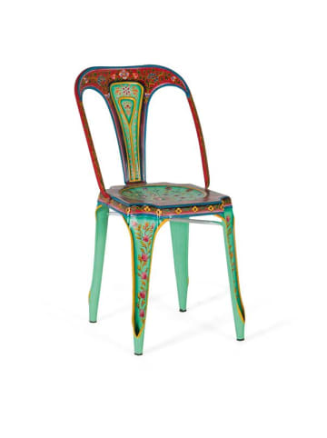 Giner y Colomer 2-er Set: mehrfarbigen handbemalten Metallstühlen in Multicolored