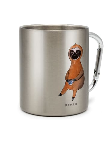 Mr. & Mrs. Panda Kaffeebecher Edelstahl Faultier Kaffee ohne Spruch in Silber