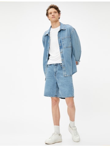 KOTON Shorts in Mittel Indigo