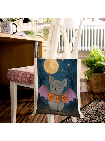 Mr. & Mrs. Panda Uni Tasche Fledermaus Boo Design ohne Spruch in Weiß