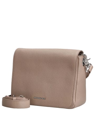 Mandarina Duck Mellow Leather - Umhängetasche 36 cm (nero) in warm taupe