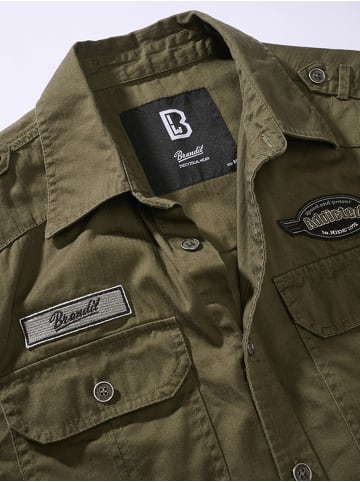 Brandit Hemd "Luis Vintage Shirt Short Sleeve" in Grün