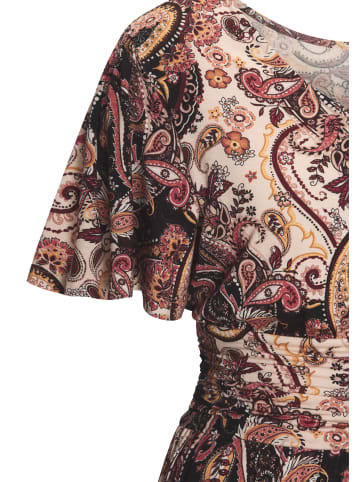 Vivance Sommerkleid in rosé-bordeaux-schwarz bedruckt