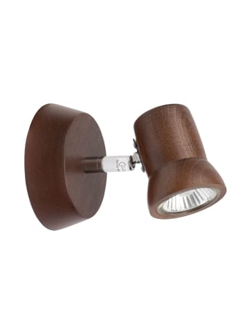Licht-Erlebnisse Spot Strahler EEK G (B)10 x (H)10 cm in Walnuss