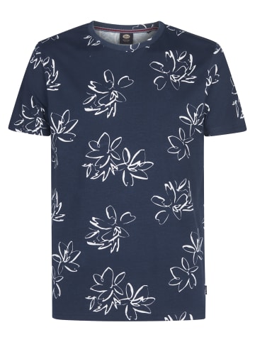 Petrol Industries T-Shirt mit Allover-Print Grafito in Blau