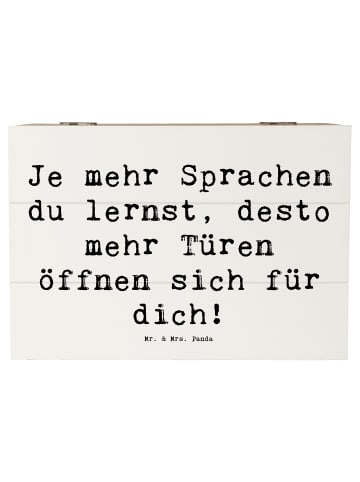 Mr. & Mrs. Panda Box Spruch Sprachen lernen und anwenden mit Spruch in Weiß