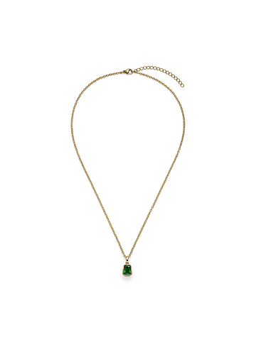 s.Oliver Kette Green Stone in gold