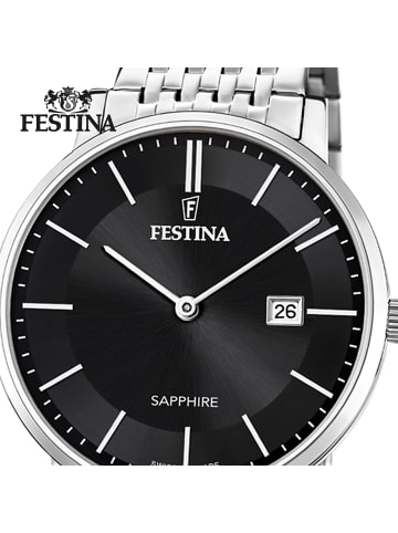 Festina Analog-Armbanduhr Festina Swiss Made silber mittel (ca. 39mm)