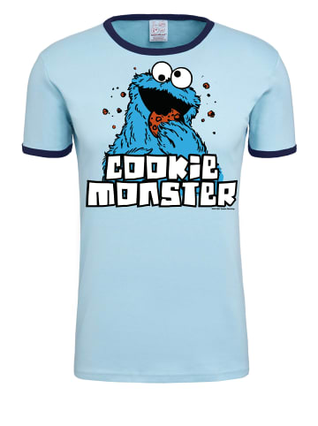 Logoshirt T-Shirt Cookie Monster in hellblau/dunkelblau