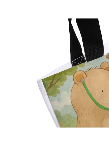 Mr. & Mrs. Panda Tote Bag Damen Bär Arzt Design ohne Spruch in Weiß