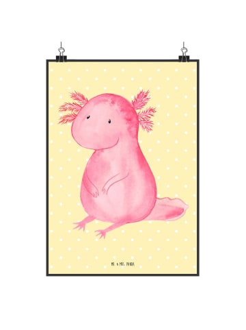 Mr. & Mrs. Panda Print Axolotl Niedlich ohne Spruch in Gelb Pastell