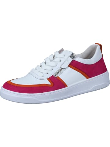Gabor Schnürschuhe, Sneakers Low in weiss/clemen./pink