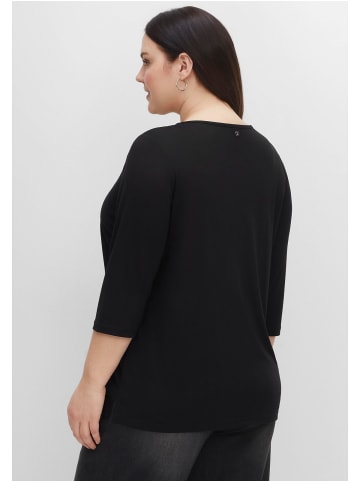 sheego 3/4-Arm-Shirt in schwarz