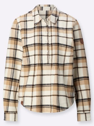 WITT WEIDEN Flanellbluse in camel-champagner-kariert