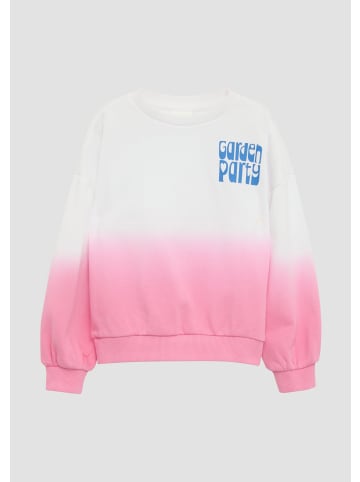 s.Oliver Sweatshirt langarm in Pink-weiß