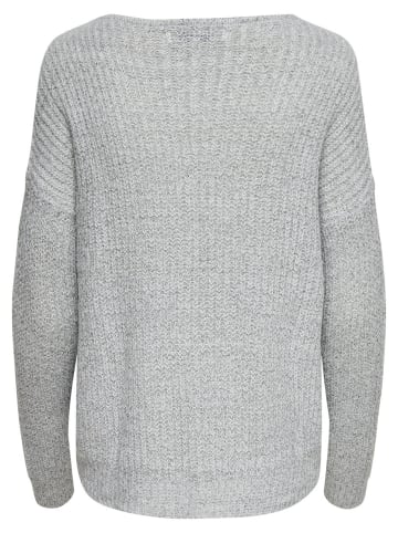 JACQUELINE de YONG Strickpullover Strick Knitted Sweater Pulli lang in Grau