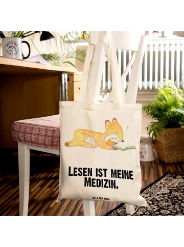 Mr. & Mrs. Panda Stoffbeutel Fuchs Lesen mit Spruch in Creme