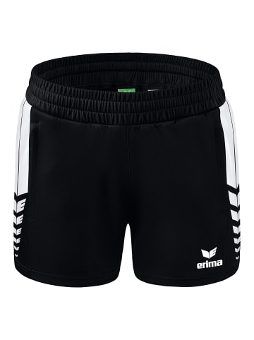 erima Six Wings Shorts in schwarz/weiss