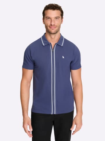 WITT WEIDEN Kurzarmshirt in rauchblau-weiß