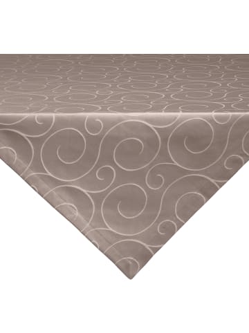 Erwin Müller Jacquard, Baumwollmischung Mitteldecke Oberhausen in taupe