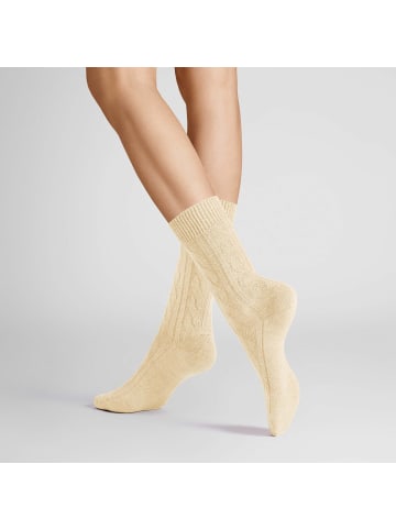 Hudson Socken Winter Plait weich in Biber-mel.