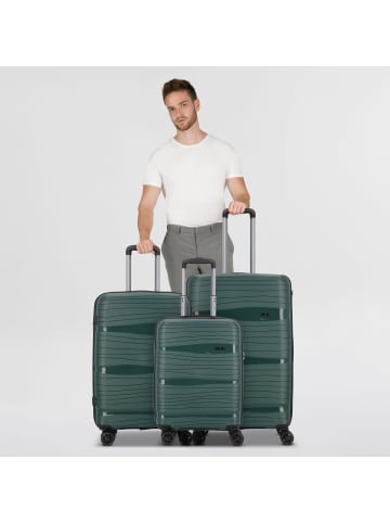 D&N Travel Line 4300 4 Rollen Kofferset 3-teilig in dark green