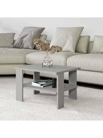 CALICOSY Couchtisch DUAMA in Grau - (W)60 x (H)37 x (L)45 cm