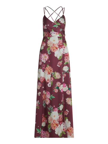 Vera Mont Abendkleid mit V-Ausschnitt in Dark Red/Pink