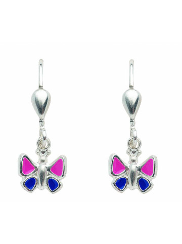 Adeliás Damen 925 Silber Ohrringe / Ohrhänger Schmetterling in silber