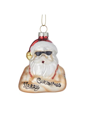 Butlers Baumanhänger HANG ON Santa mit Tattoos in Rot