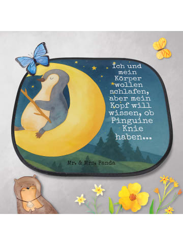 Mr. & Mrs. Panda Sonnenschutz Pinguin Mond Design mit Spruch in Weiß