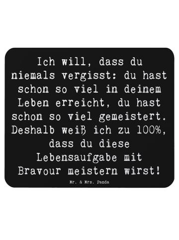 Mr. & Mrs. Panda Mauspad Spruch Trost Erinnerungen mit Spruch in Schwarz