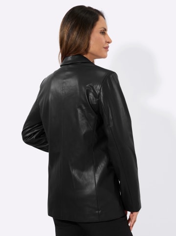 WITT WEIDEN Lederimitat-Blazer in schwarz