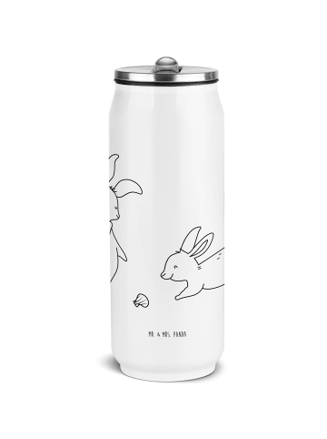 Mr. & Mrs. Panda Sport Trinkflasche Hasen Muschel ohne Spruch in Weiß