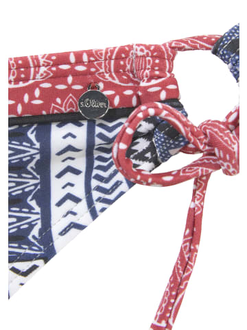 s.Oliver Bikini-Hose in blau-rot