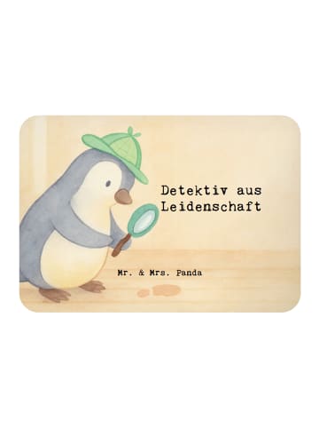 Mr. & Mrs. Panda Magnet Detektiv Leidenschaft Design mit Spruch in Weiß